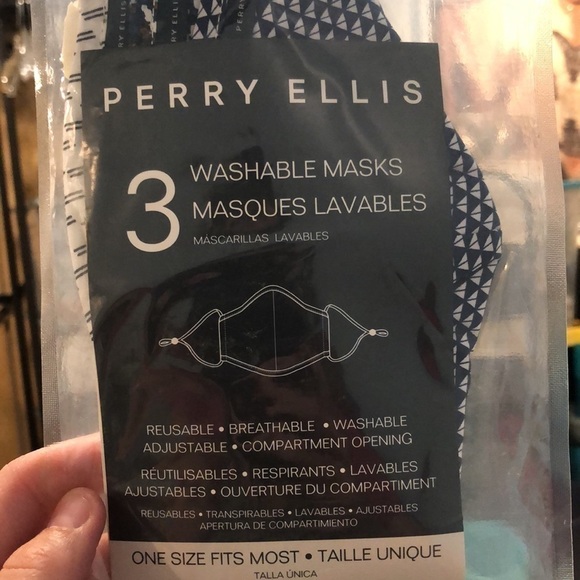 Perry Ellis 3 pack washable Face masks NWT - Picture 1 of 5